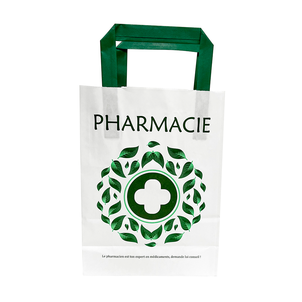 Sacs de Pharmacie en Papier 18+8×24 | Paquet 225 unités